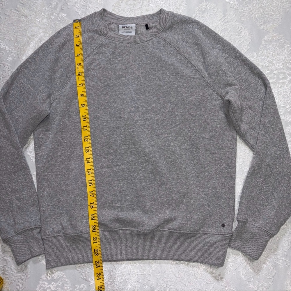 Prana Fleece Crewneck Sweatshirt Grey Size XS - Picture 6 of 7